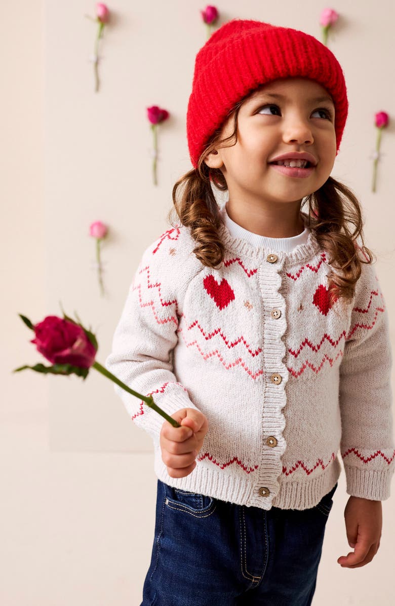 NEXT Kids' Argyle Stitch Cardigan, Alternate, color, Neutral
