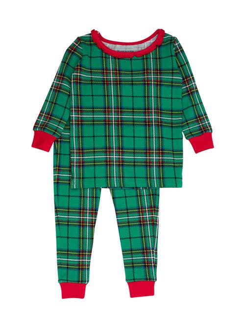 Rufflebutts Toddler Girls Modal Blend Ruffle Long Sleeve Pajama Set, Signature Rear Ruffles In Green