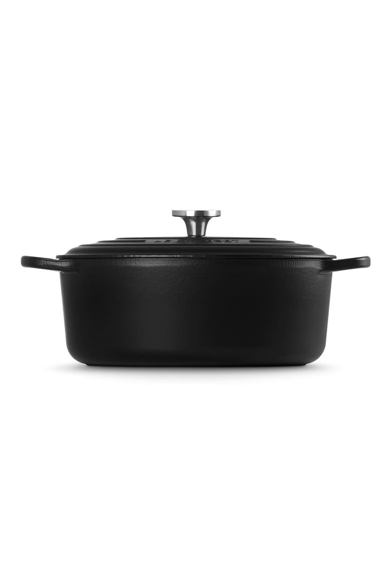 Signature Enameled Cast Iron Oval Dutch Oven, Alternate, color, LICORICE