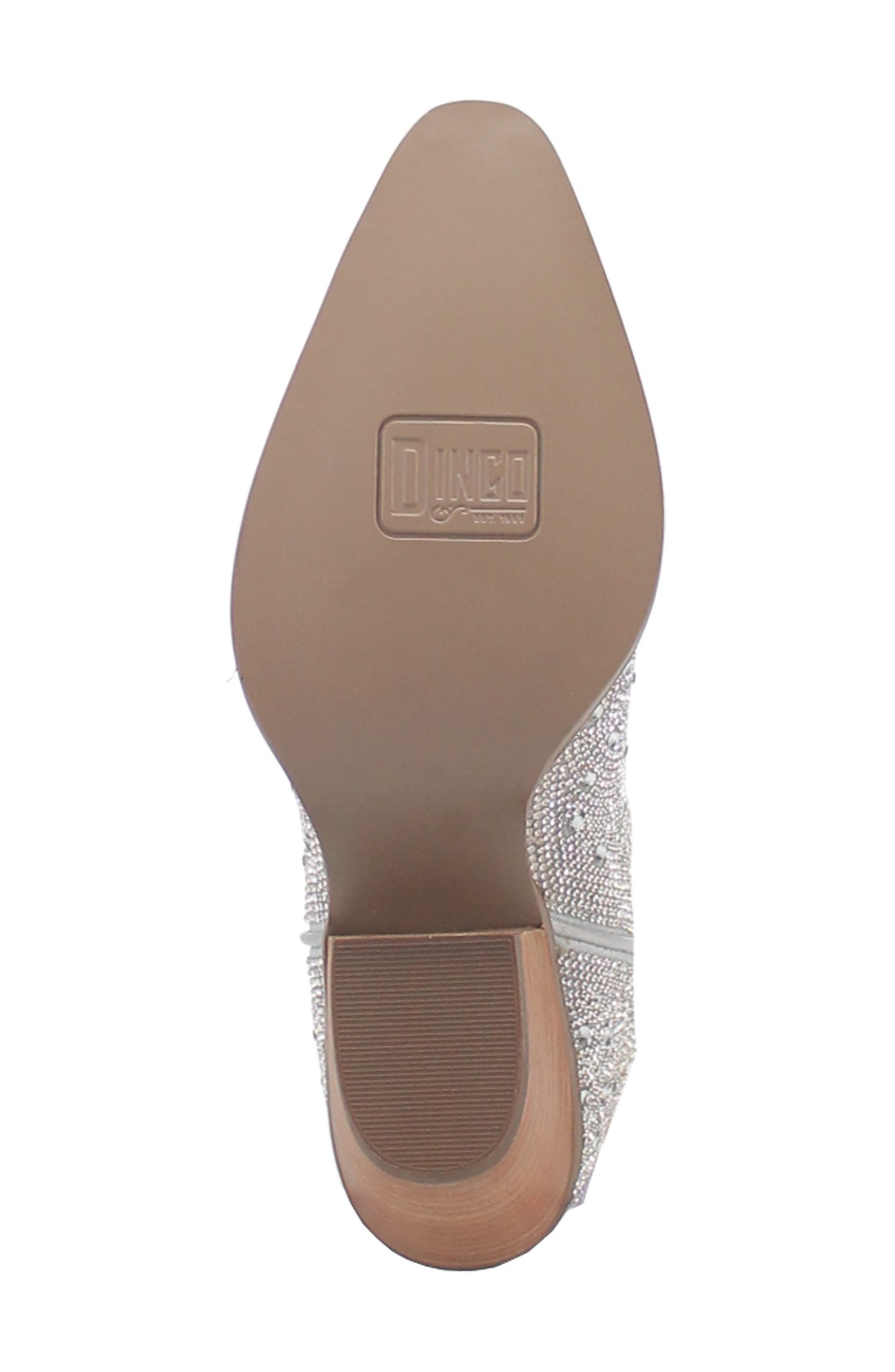 Dingo Silver Dollar Rhinestone Western Boot, Alternate, color, Silver
