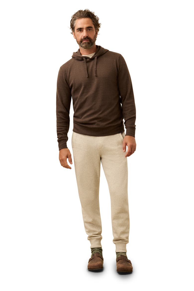 Legend Stretch Organic Cotton Blend Hoodie, Alternate, color, VALLEY BROWN TWILL