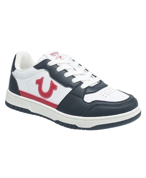 True Religion Men's Arthur Court Sneaker In White/red