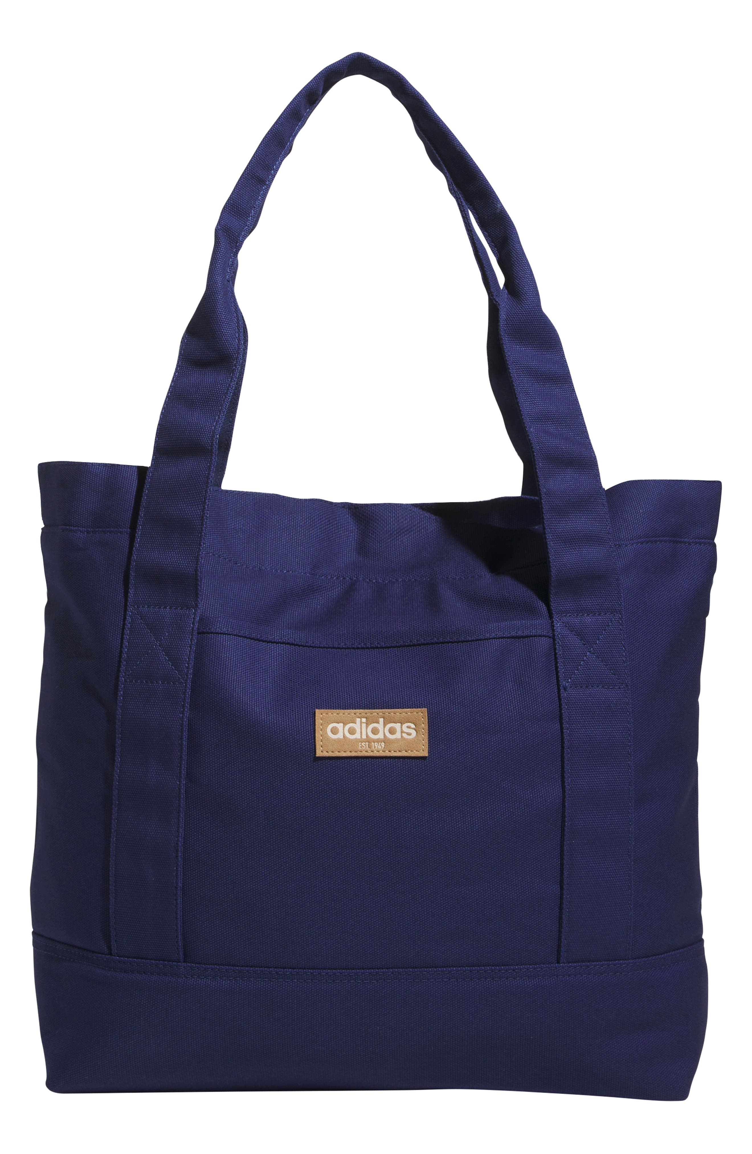 adidas Canvas Court Tote Bag, Main, color, Dark Blue