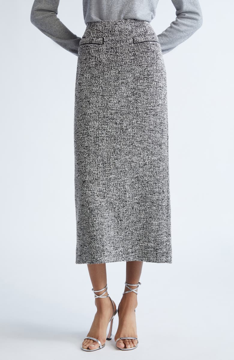 Oscar de la Renta Bouclé Jersey Knit Pencil Skirt, Main, color, 