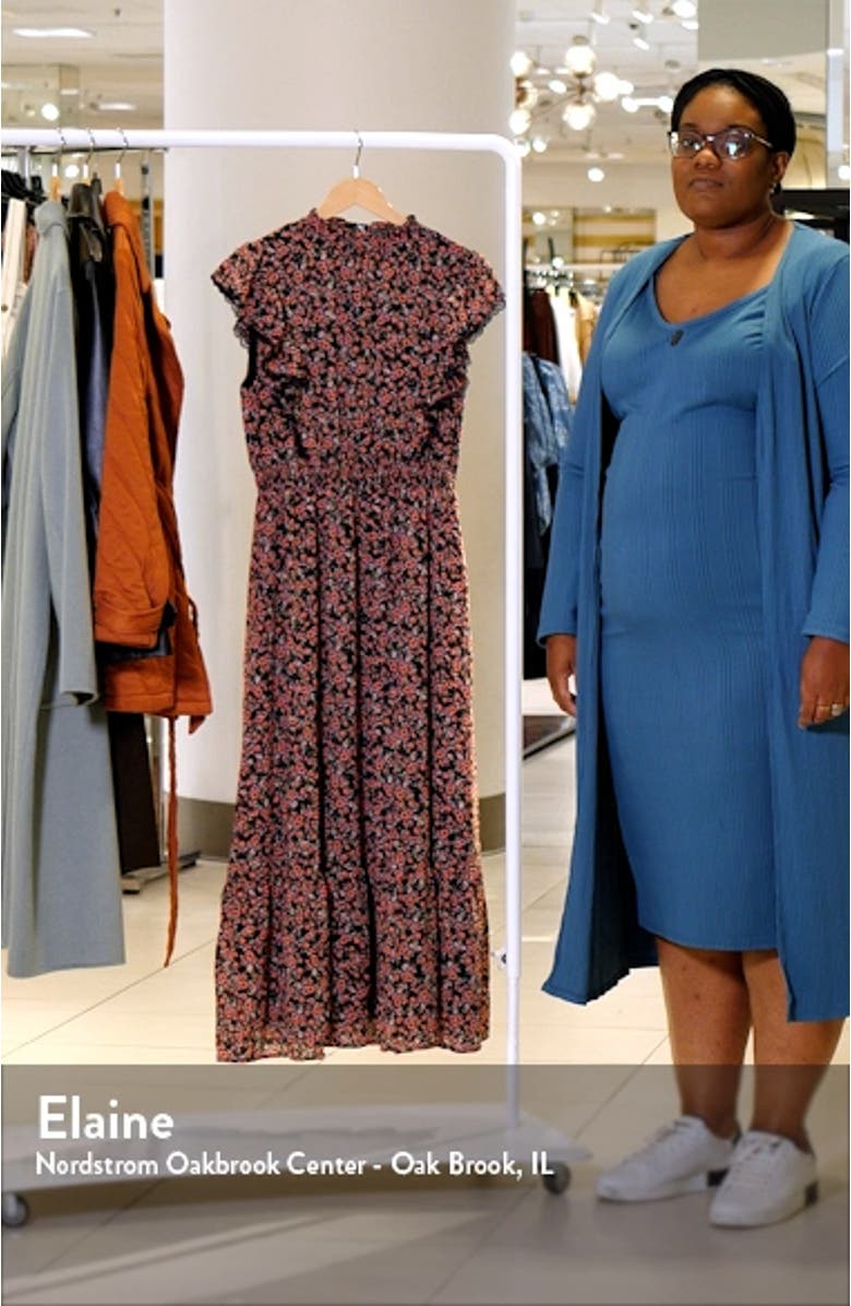 Rose Garden Smocked Waist Maxi Dress, sales video thumbnail