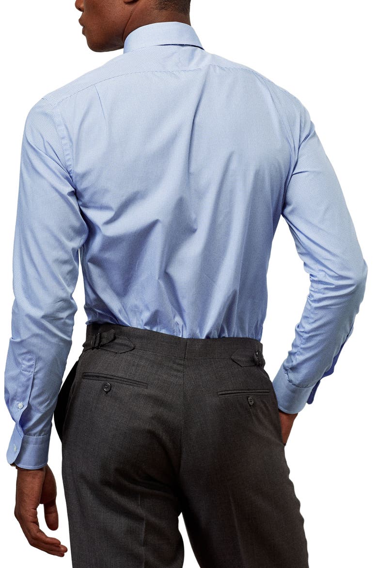 Aston Mini Gingham Cotton Poplin Button-Up Shirt, Alternate, color, SKY BLUE AND WHITE