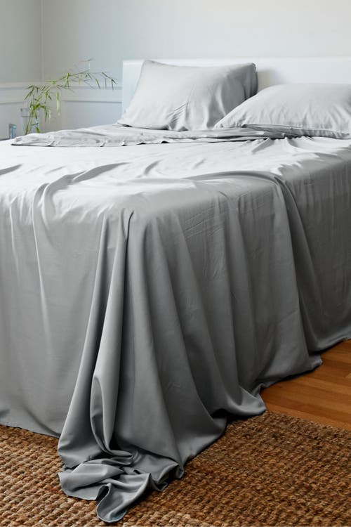 Bedvoyage Luxury 100% Viscose Cooling Bed Sheet Set In Stone