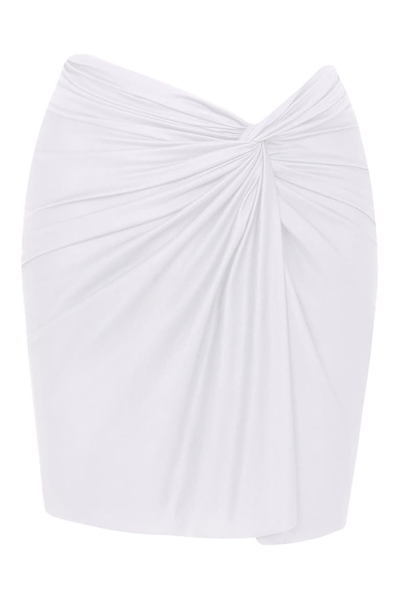 Karen Twist Cover-Up Miniskirt, Alternate, color, WHITE