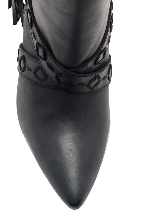 Free People Bronte Belt Wrapped Western Boot In Black