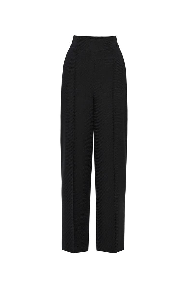 Exquise Wide Leg Straight Pants, Alternate, color, Black