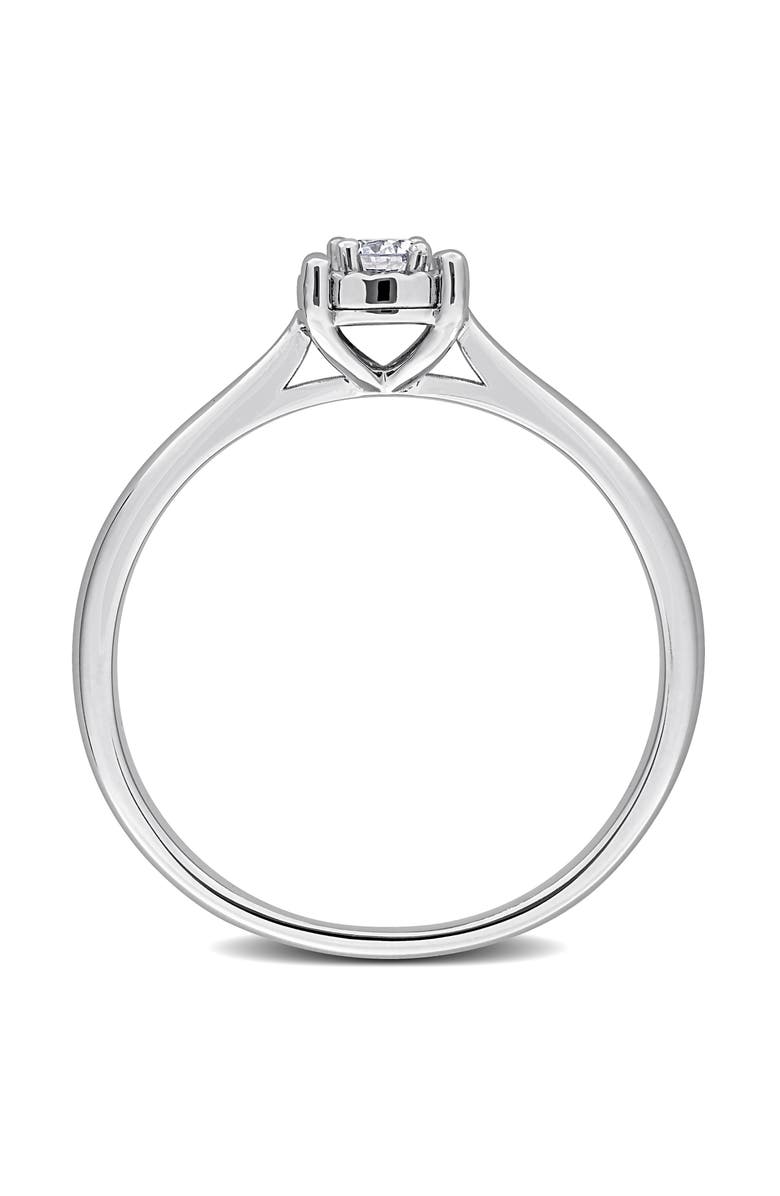Created Forever Sterling Silver Lab Grown Diamond Solitaire Ring, Alternate, color, Silver