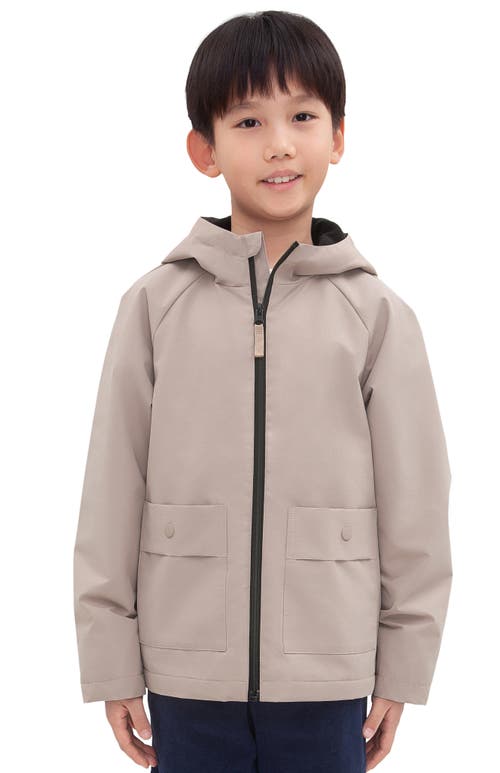 Rokka&rolla Kids' Ripstop Windbreaker Jacket In Stone