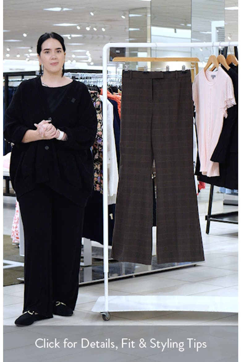 Check Print Straight Leg Suit Pants video