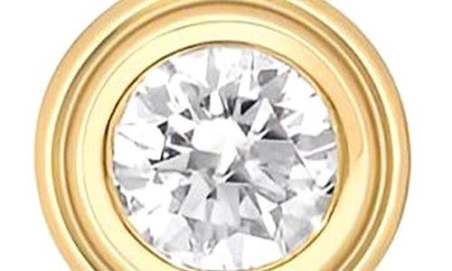 Gabi Rielle Bezel Round Cubic Zirconia Solitaire Pendant Necklace In Gold