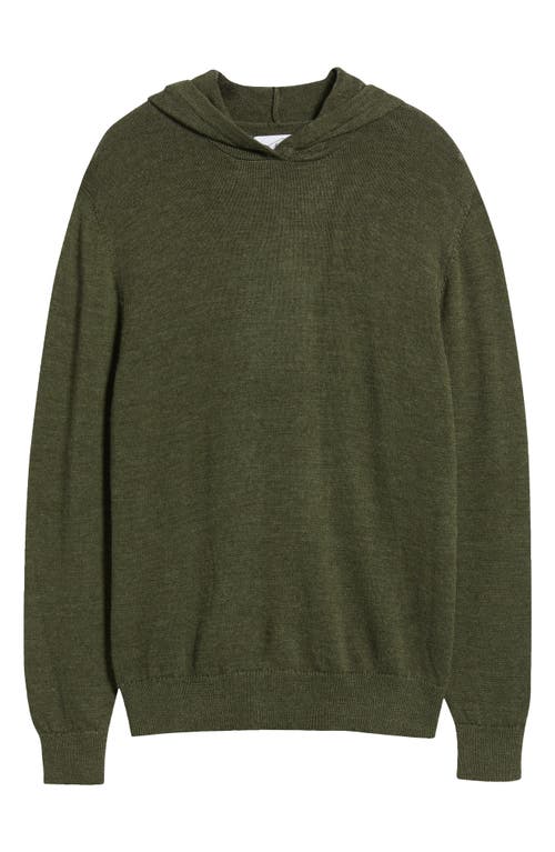 Alex Crane Campo Hooded Merino Wool Sweater In Green