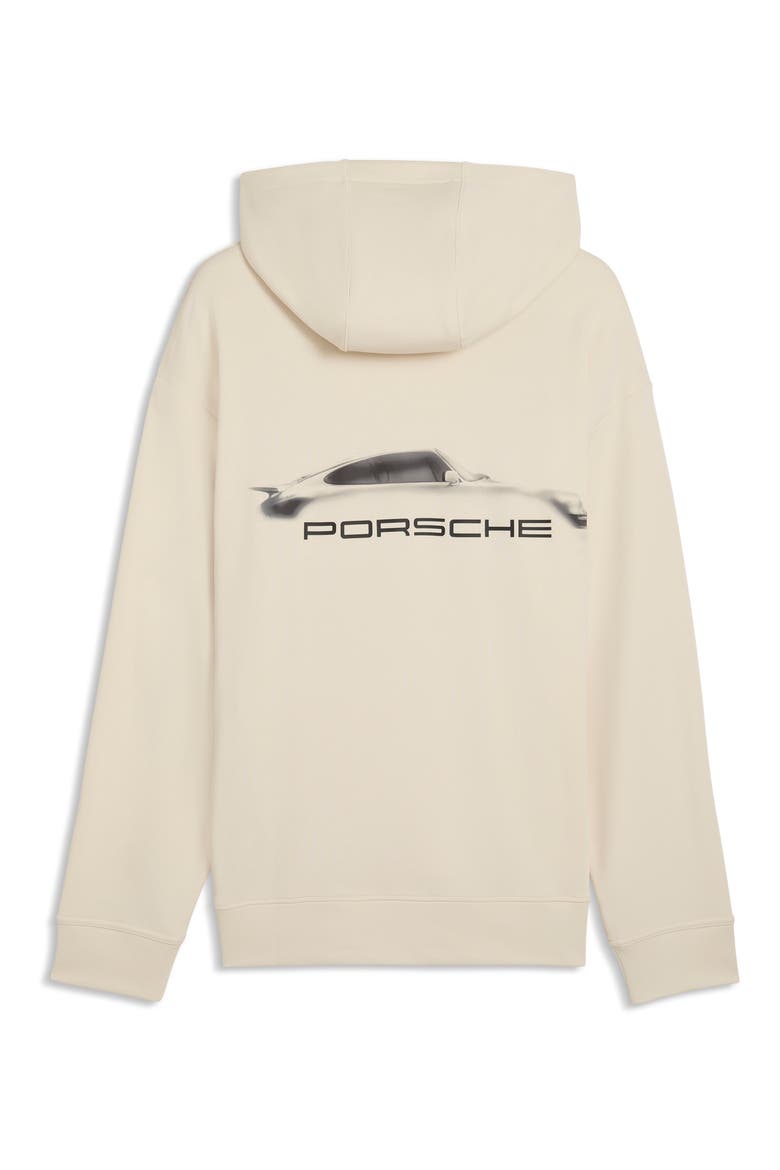 Porsche League Graphic Hoodie, Alternate, color, ALPINE SNOW