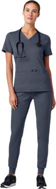 JAANUU Rubi Women's 6-Pocket Slim Knit Scrub Jogger