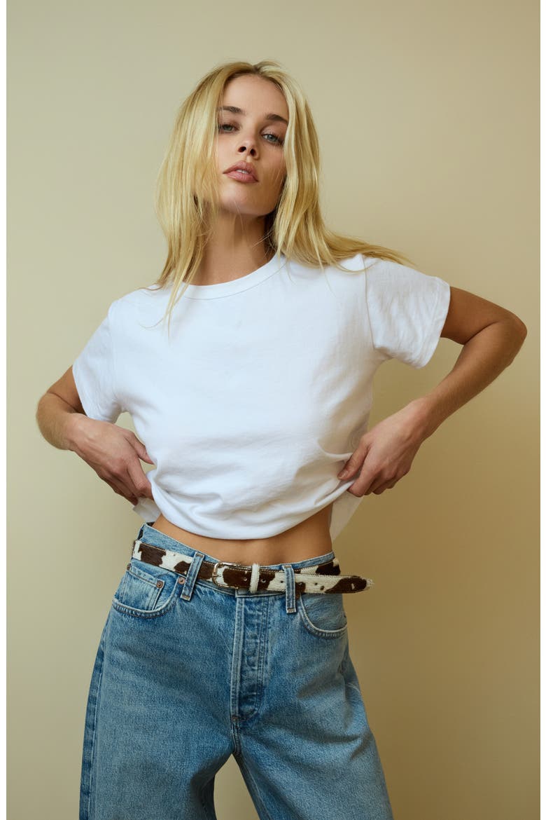No. 14 Genuine Calf Hair Belt, Alternate, color, COW