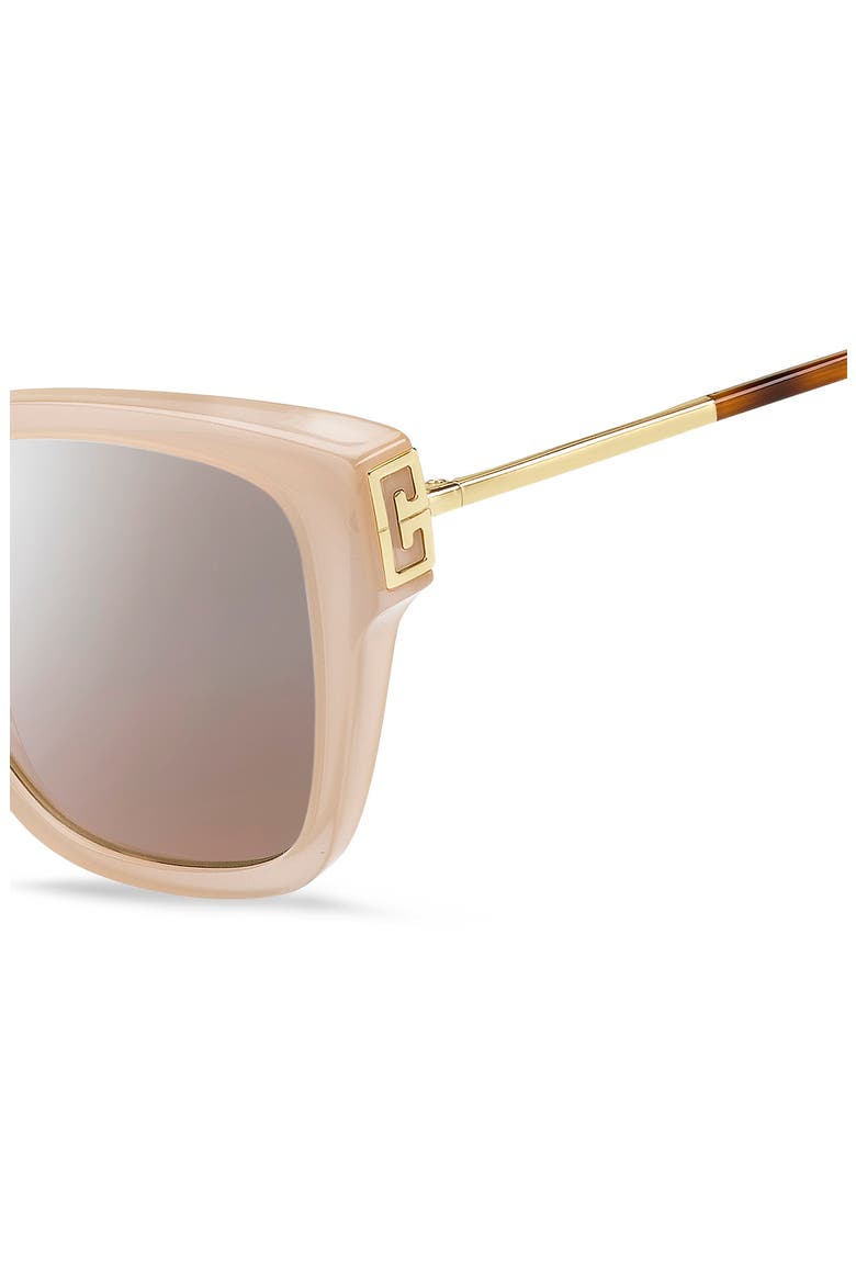 55mm Gradient Cat Eye Sunglasses, Alternate, color, NUDE/ SILVER MIRROR