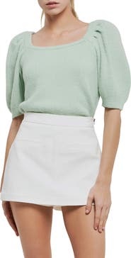 English Factory Puff Sleeve Sweater