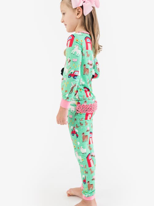 Rufflebutts Softsnooze Ruffle Long Sleeve Pajama Set, Signature Rear Ruffles