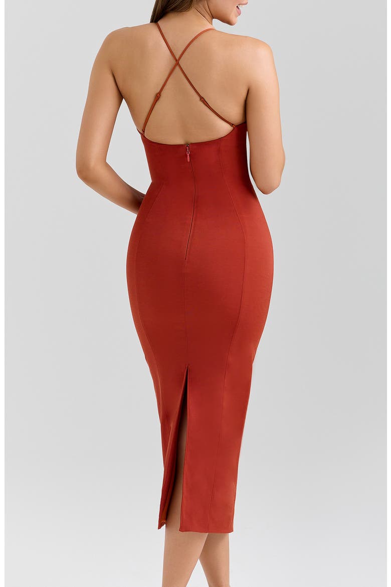 Ria Body-Con Midi Dress, Alternate, color, TERRACOTTA