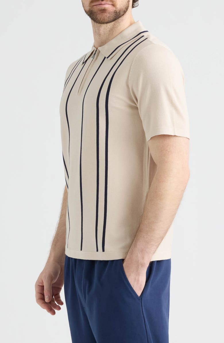 Hunter Alsen Half Zip Polo Sweater, Alternate, color, Pumice Stone