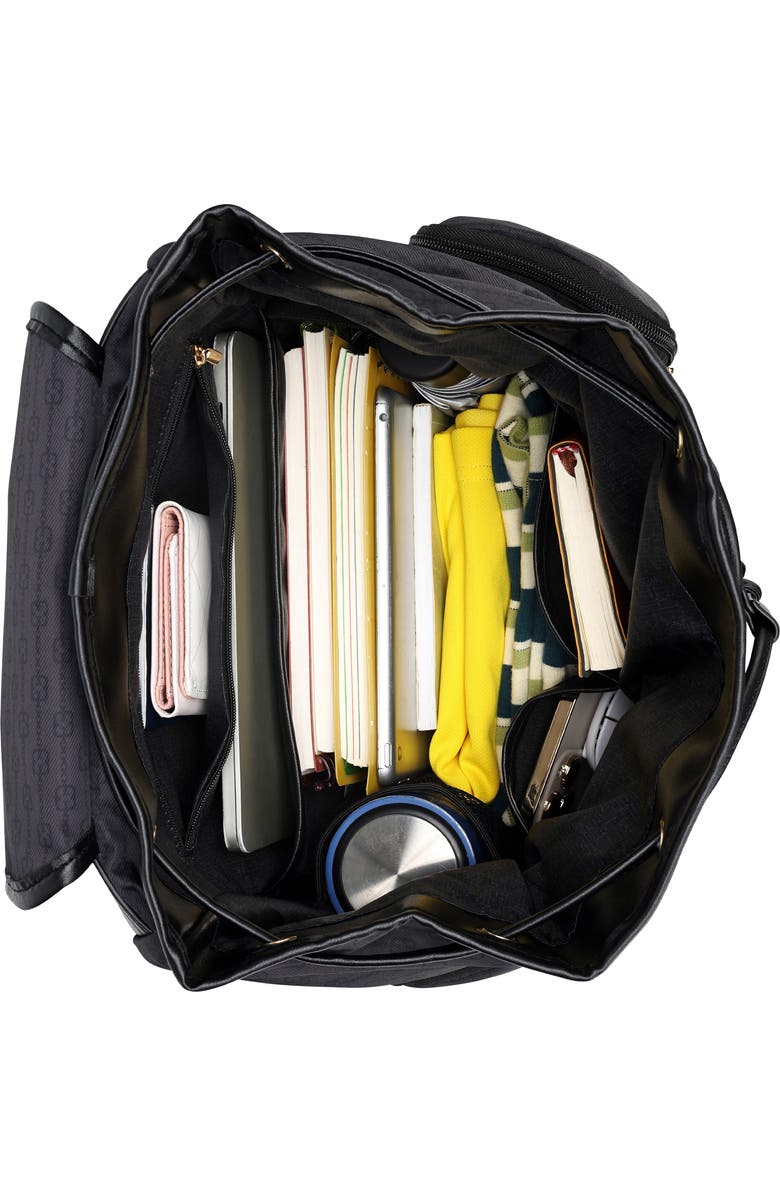 ELLE Eleganza 25L Monogram Backpack, Alternate, color, Black