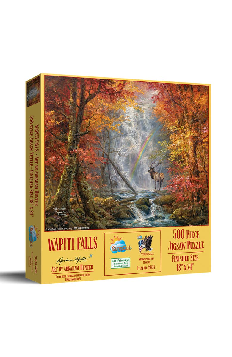 Sunsout Wapiti Falls 500 piece Jigsaw Puzzle for Adults, Main, color, Multicolor
