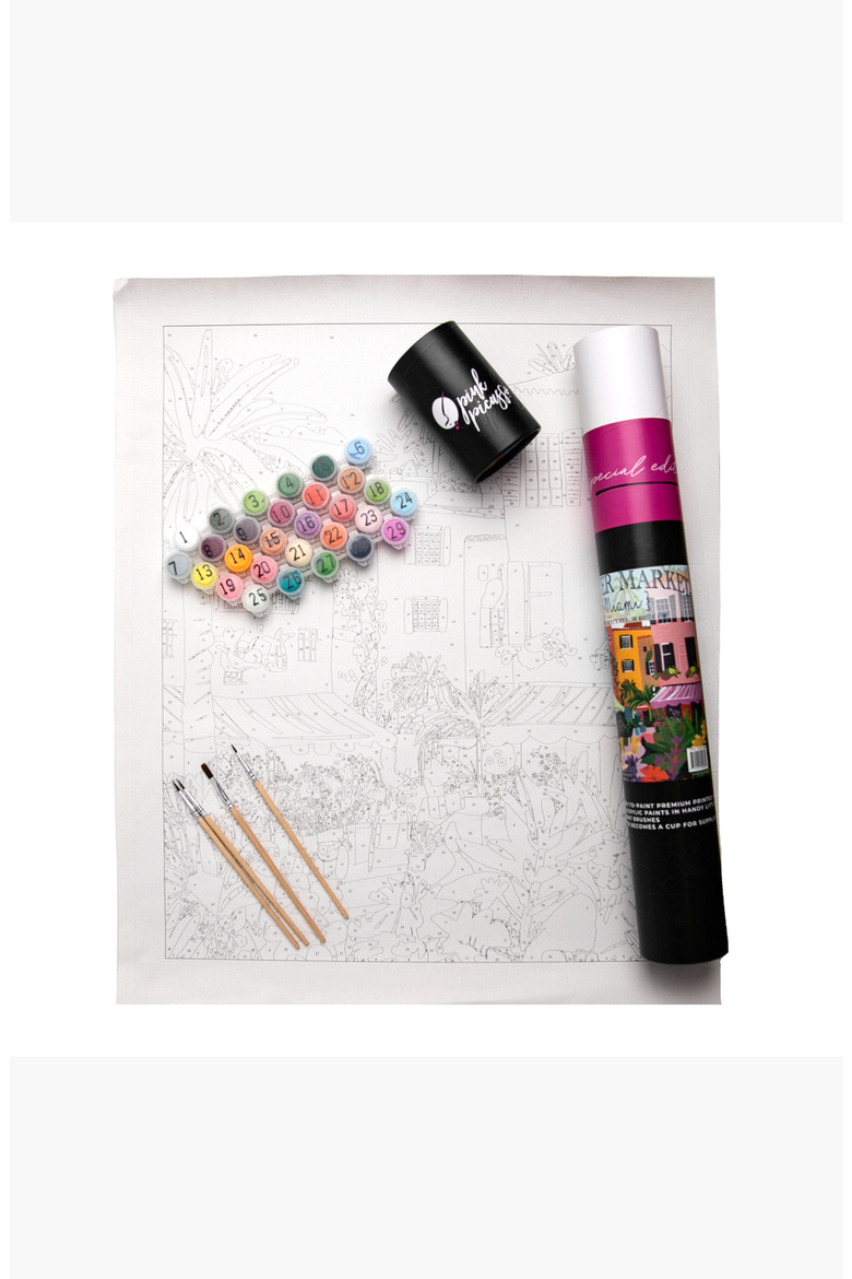 Miami Flower Market Paint by Numbers Kit, Alternate, color, Multicolor