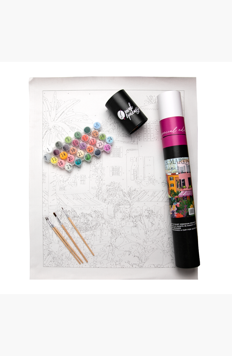 Pink Picasso Kits Miami Flower Market Paint by Numbers Kit, Alternate, color, Multicolor