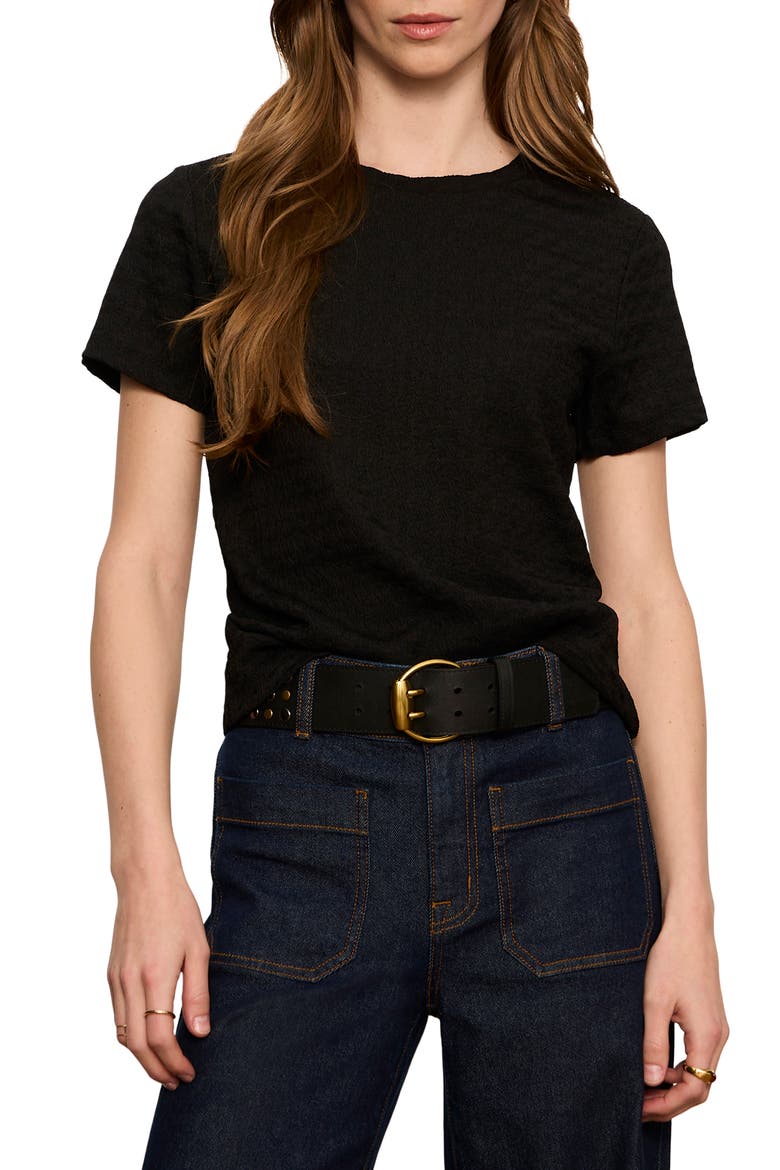 Icon Texture T-Shirt, Main, color, BLACK