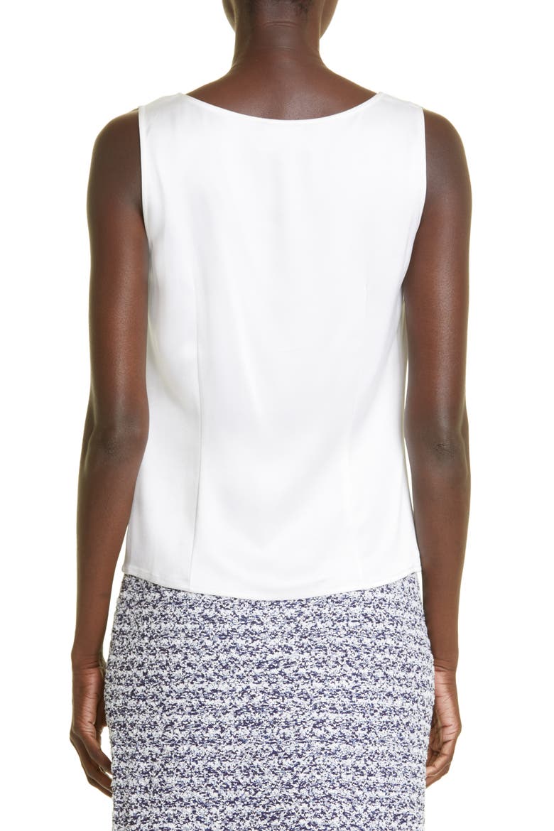 Liquid Satin Round Neck Shell, Alternate, color, BW00 BRIGHT WHITE