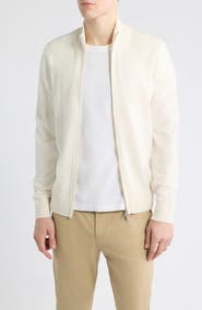 BOSS Balonso Virgin Wool Zip-Up Jacket