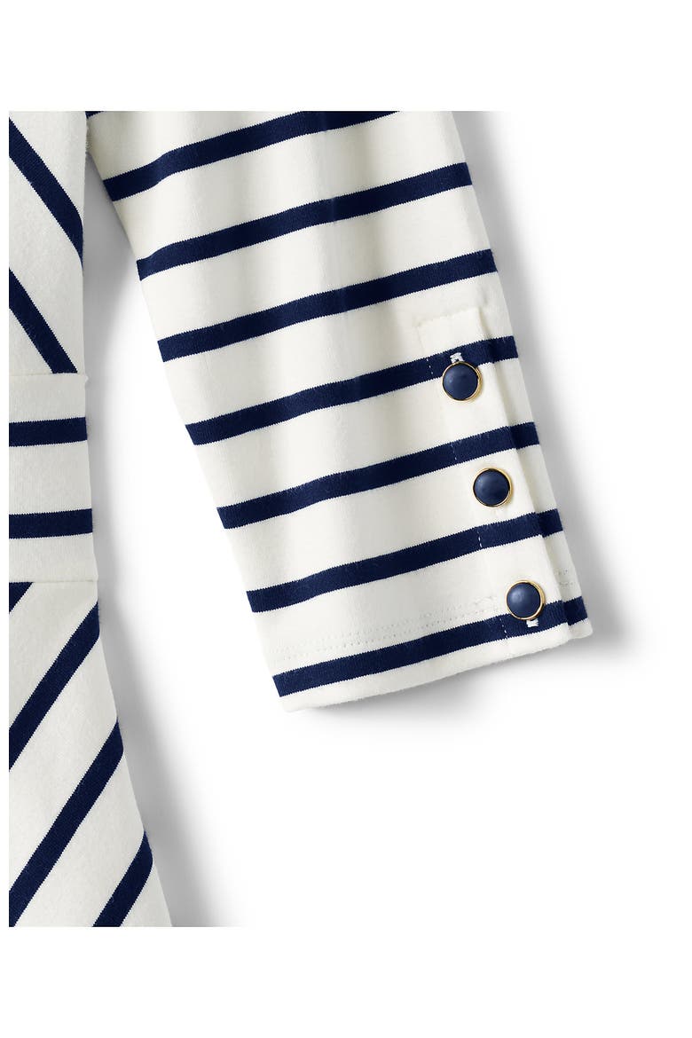 Starfish 3/4 Sleeve Dress, Alternate, color, Ivory/Deep Sea Breton Stripe
