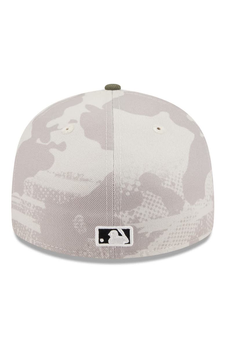 New Era Men's New Era Light Beige/Olive New York Mets 2025 Armed Forces Day Low Profile 59FIFTY Fitted Hat, Alternate, color,