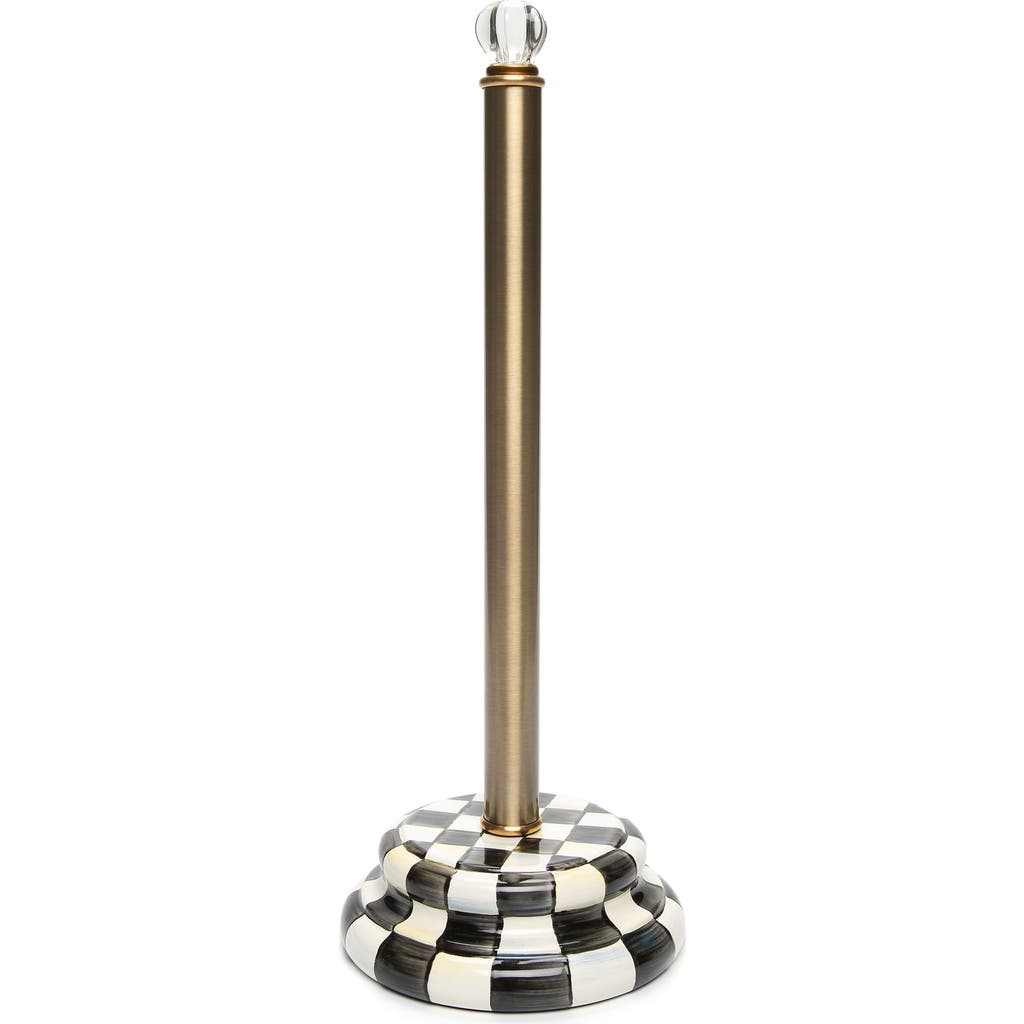 Mackenzie-childs Mackenzie Childs Courtly Check Toilet Tissue Holder In Black