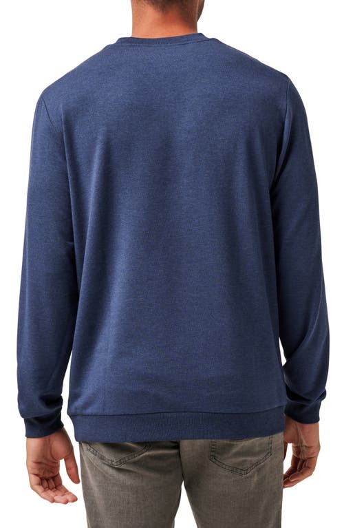 Travismathew Amenities V-neck Sweatshirt In Heather Blue Nights