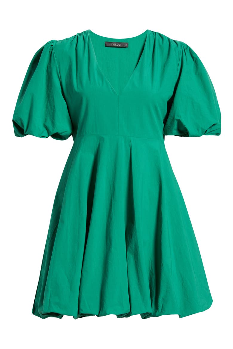 Palma Bubble Hem Cotton Poplin Dress, Alternate, color, GREEN
