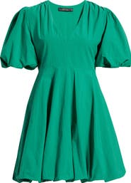 DELUC Palma Bubble Hem Cotton Poplin Dress