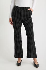 Hue Windowpane Kick Flare Pants