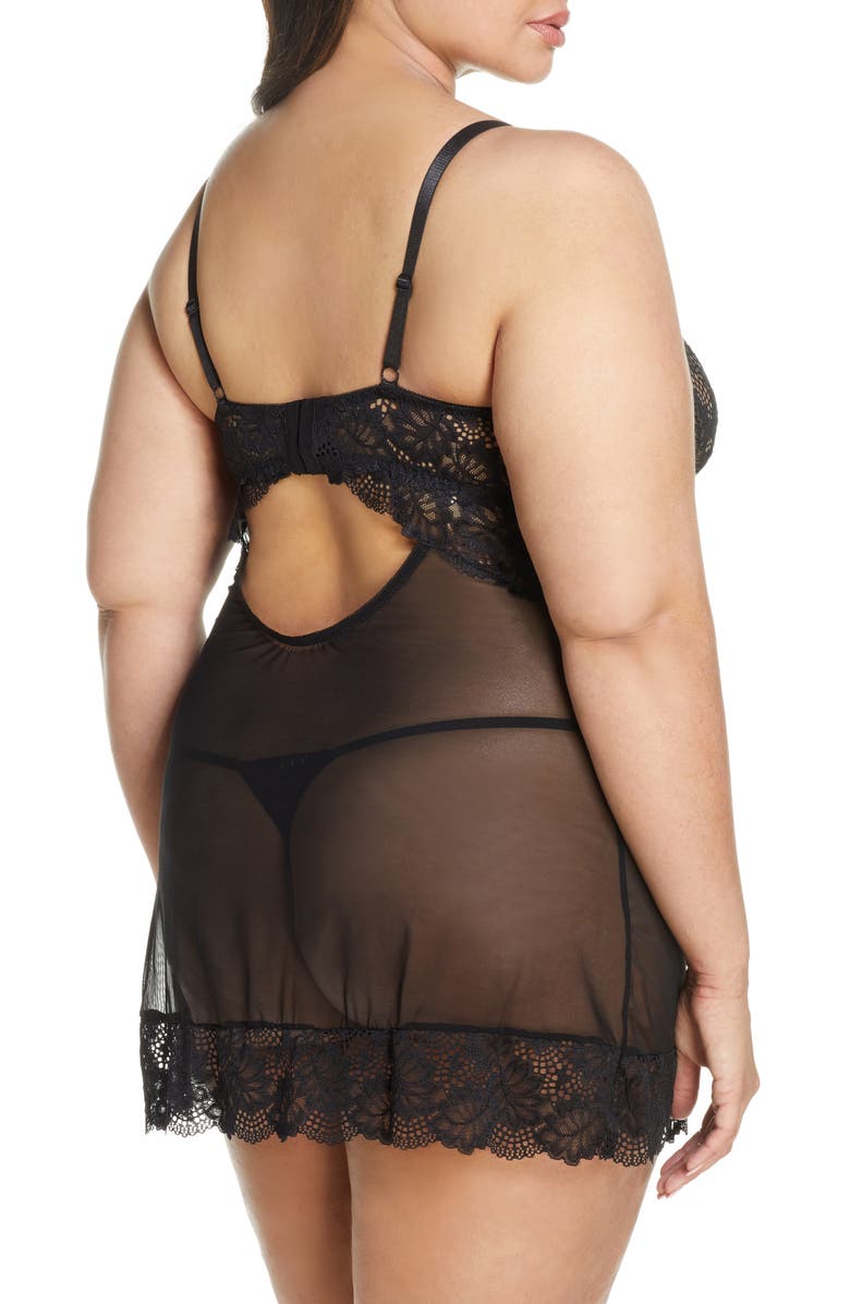 Oh La La Cheri Page Underwire Babydoll Chemise & G-String Thong, Alternate, color, 