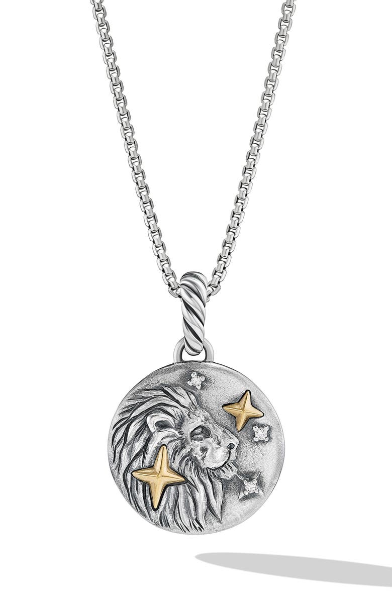 David Yurman Zodiac Charm Enhancer, Main, color, Sterling Silver/ Gold - Leo