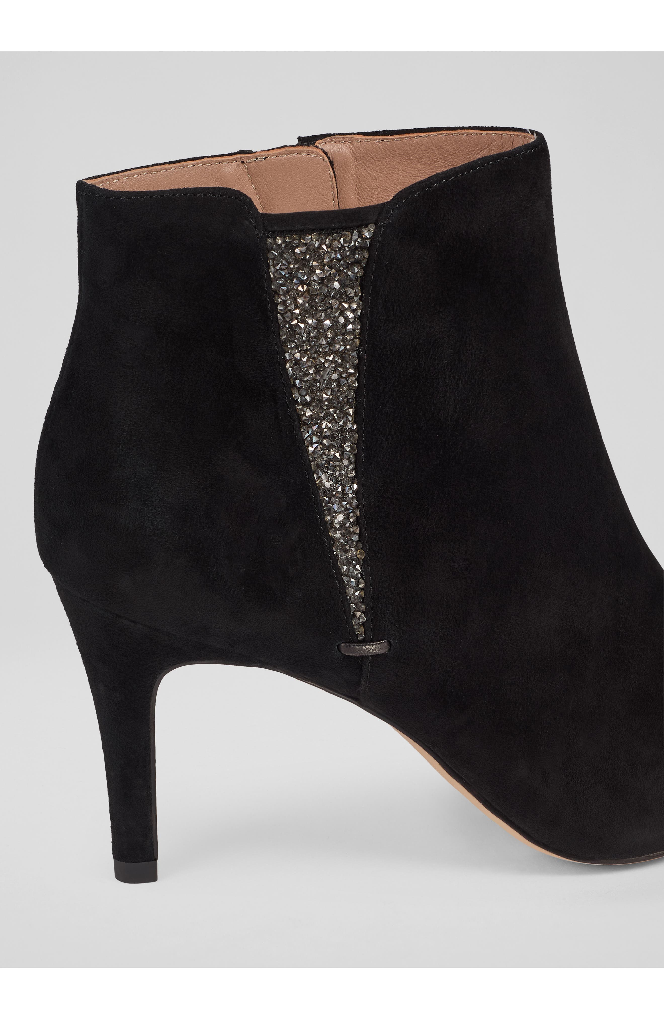 LK Bennett Queenie Crystal Pointed Toe Bootie, Alternate, color, 