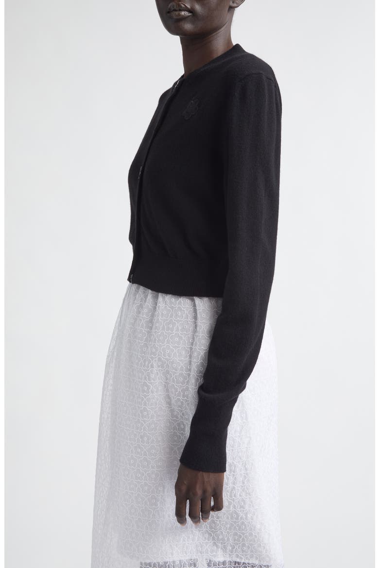 CBdua Summer Cashmere & Wool Cardigan, Alternate, color, BLACK
