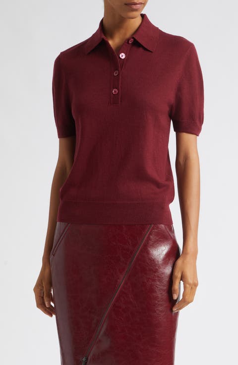 Rue Wool Short Sleeve Polo