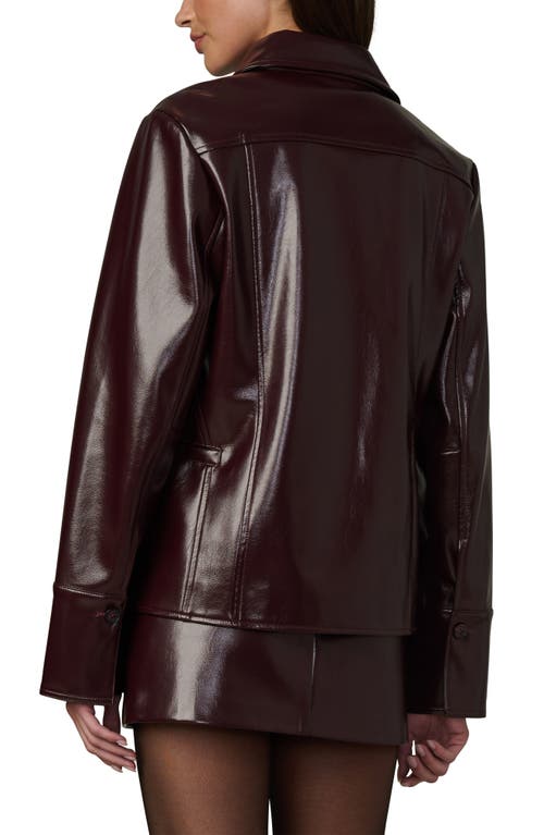Joe's Jeans The Daisy Faux Leather Jacket In Burgundy