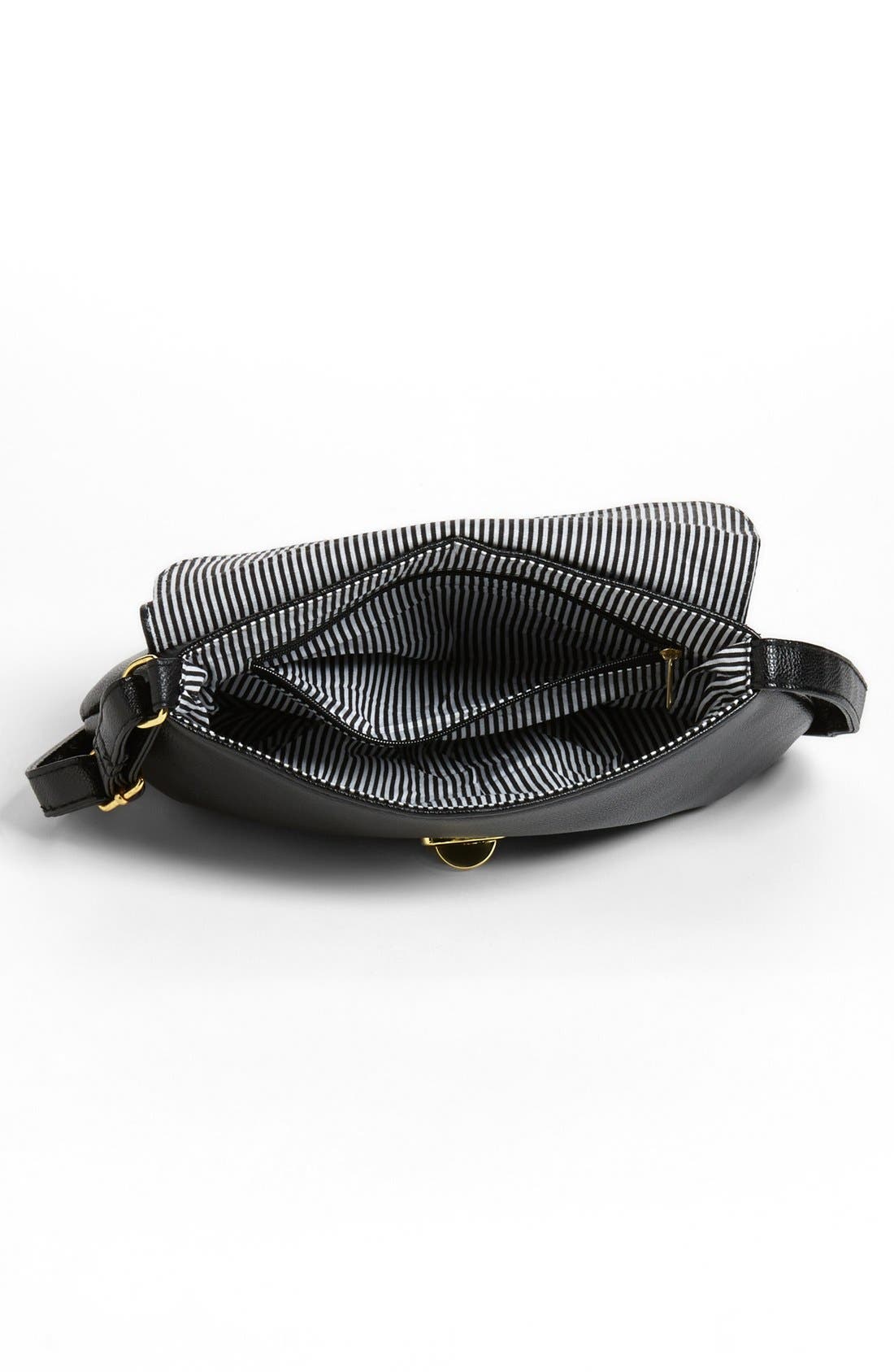 OMG Faux Leather Crossbody Bag, Alternate, color, BLACK