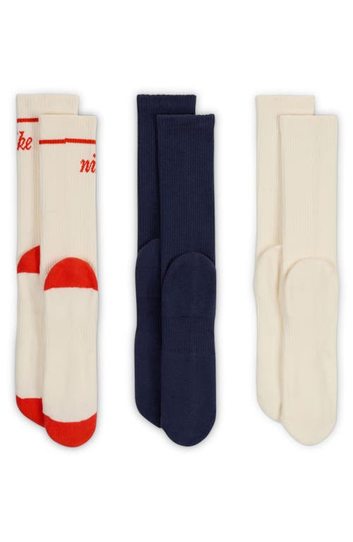 Nike Assorted 3-pack Dri-fit Everyday Plus Cushioned Crew Socks In Multi