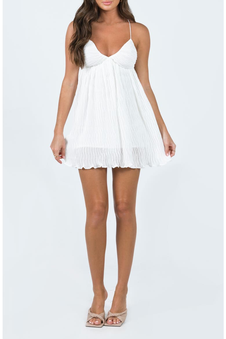 Matea Babydoll Minidress, Main, color, WHITE